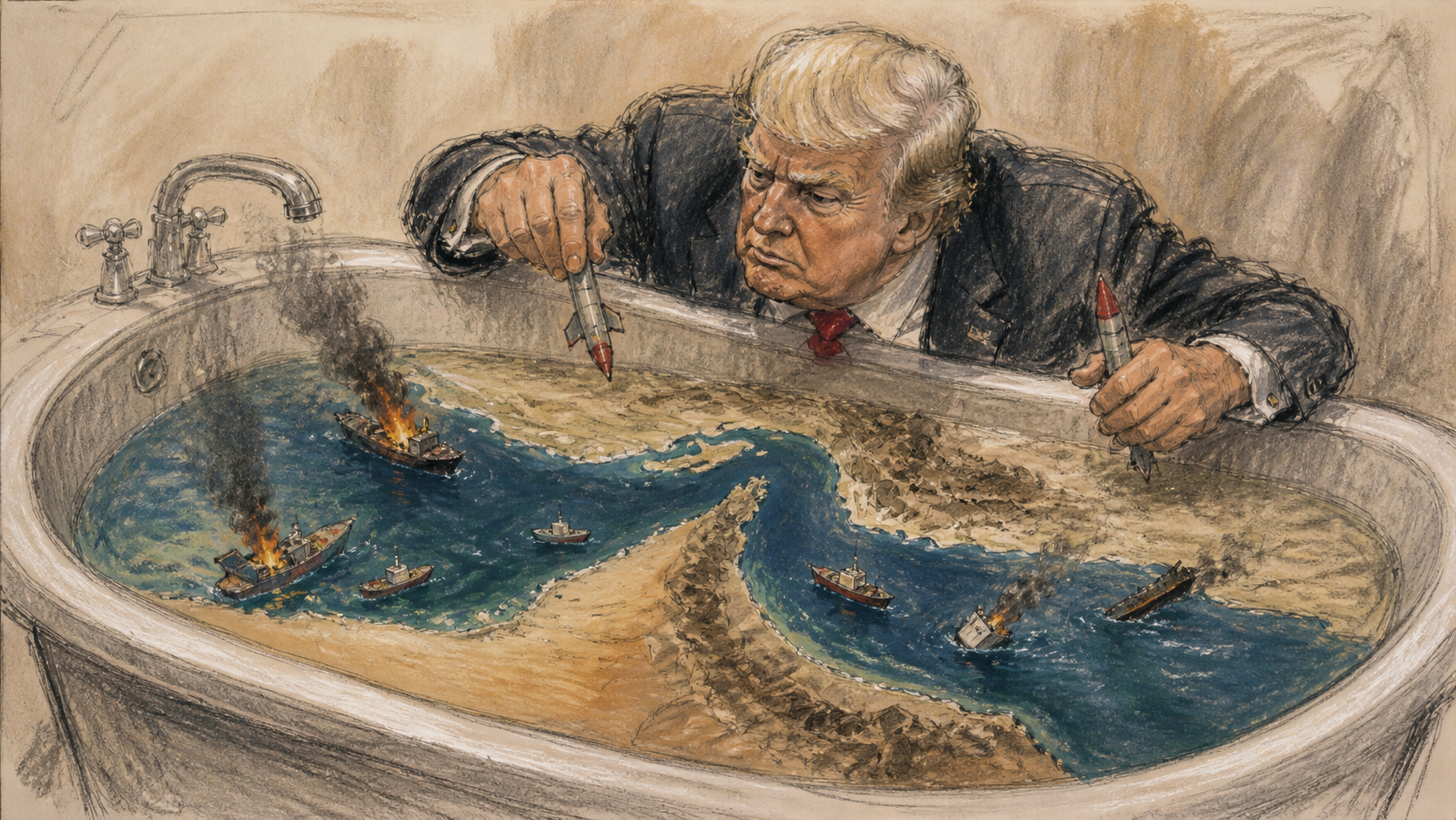 Donald Trump ostrzega Iran po incydentach w cieśninie Ormuz