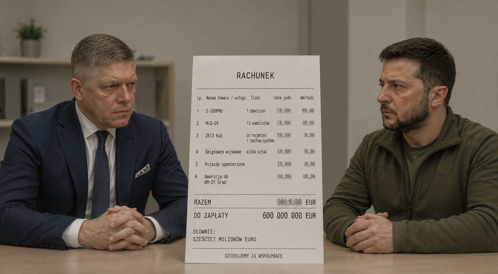 600 mln euro w zawieszeniu. Robert Fico żąda od Unii zapłaty za broń dla Ukrainy